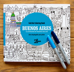 Libro desplegable para pintar Buenos Aires