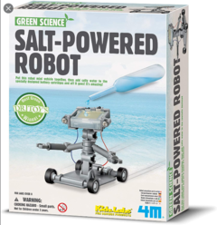 Salt water powered robot