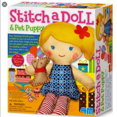 Stitch a doll.COSE TU MUÑECA Y PERRITO
