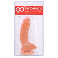 PRÓTESE REALÍSTICA 18,5X4CM MACIÇA COM ESCROTO E SEM VIBRADOR - CÓD 1124