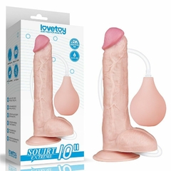 LOVETOY SQUIRT EXTREME 10" PRÓTESE REALÍSTICA 25X4,5CM EJACULADORA COM PÊRA E MANGUEIRA – CÓD 1494