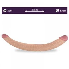 REALISTIC DOUBLE DILDO - PÊNIS DUPLO 36X4CM COM GLANDE DEFINIDA NAS 2 EXTREMIDADES – CÓD 1265