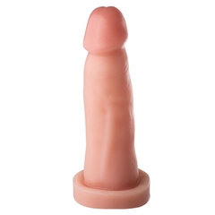 PÊNIS REALÍSTICO 13,5X3,5CM SEM VIBRADOR E ESCROTO COR BEGE - CÓD 1383