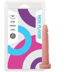 PRÓTESE REALÍSTICO 13,5X2,3CM MACIÇO SEM VIBRADOR COR BEGE - CÓD 1385