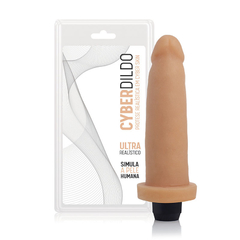 PRÓTESE REALÍSTICA 15,5x3,5CM EM CYBERSKIN COM VIBRADOR E SEM ESCROTO - CÓD 1431