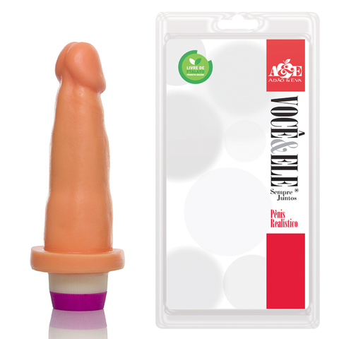 PRÓTESE REALÍSTICA 14,5X4CM COM VIBRADOR INTERNO COR BEGE