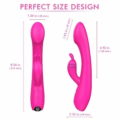 S-HANDE ANAS VIBRADOR ESTIMULADOR DE PONTO G E CLÍTORIS EM SILICONE E 9 MODOS DE VIBRAÇÕES COR ROSA - CÓD 2501