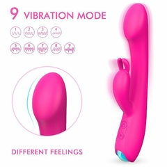 S-HANDE ANAS VIBRADOR ESTIMULADOR DE PONTO G E CLÍTORIS EM SILICONE E 9 MODOS DE VIBRAÇÕES COR ROSA - CÓD 2501