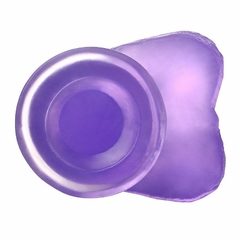 PRÓTESE REALÍSTICA 15,5X3,5CM COM ESCROTO, VENTOSA E SEM VIBRADOR COR ROXA - CÓD 1497