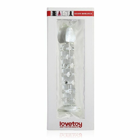 LOVETOY PLUG ANAL VIDRO 17X3,3CM COM RELEVO - CÓD 51299