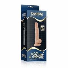 LOVETOY REAL EXTREME PRÓTESE REALÍSTICA COM GLANDE, VEIAS, ESCROTO, VENTOSA E CONTROLE REMOTO COM 3 MODOS DE VIBRAÇÕES – CÓD 2490