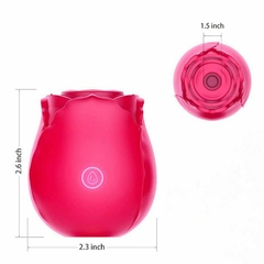 MAGIC ROSE SUGADOR DE CLITÓRIS COM PULSAÇÃO FORMATO DE ROSA COR VERMELHA - CÓD 2575