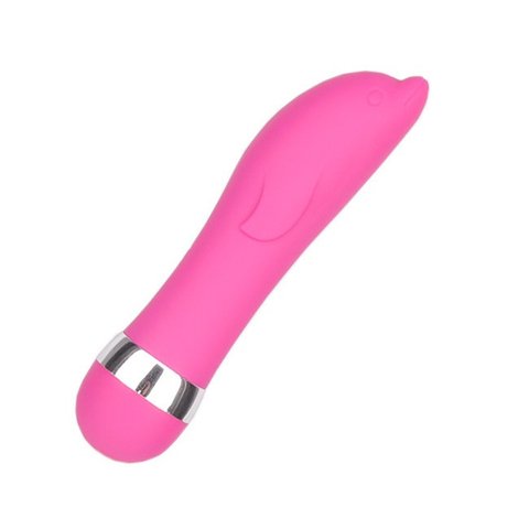 VIBRADOR 11,2X2,3CM GOLFINHO MULTIVELOCIDADE COR ROSA - CÓD 2126