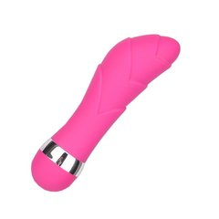 VIBRADOR 11,3X2,3CM COM DETALHES E AVELUDADO - ROSA - CÓD 2128