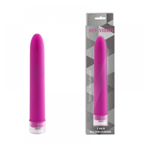 VIBRADOR 17,5CM PERSONAL TEXTURA EMBORRACHADA DARK PINK 