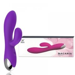 VIBRADOR 18X3,5CM RECARREGÁVEL COM ESTIMULADOR CLITORIANO E 20 MODOS DE VIBRAÇÃO - CÓD 2189