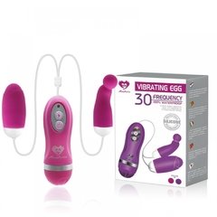 VIBRATING EGG CÁPSULA VIBRATÓRIA DUPLA COM 30 MODOS DE VIBRAÇÃO COR ROSA – CÓD 2291