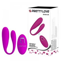 PRETY LOVE ALDRICH - VIBRADOR PARA CASAIS COM 12 MODOS DE VIBRAÇÃO COM CONTROLE WIRELESS – CÓD 2296