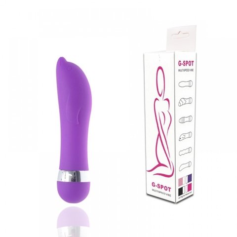 VIBRADOR 11,2X2,3CM GOLFINHO MULTIVELOCIDADE COR ROXO - CÓD 2341