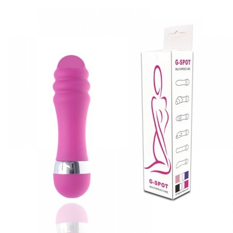 VIBRADOR 10,5X2,5CM MULTIVELOCIDADE COM ANÉIS MASSAGEADORES 