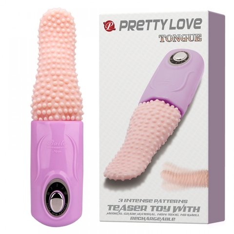 PRETTY LOVE TONGUE ESTIMULADOR FORMATO LÍNGUA COM 3 MODOS DE VIBRAÇÃO E ROTAÇÃO – CÓD 2348