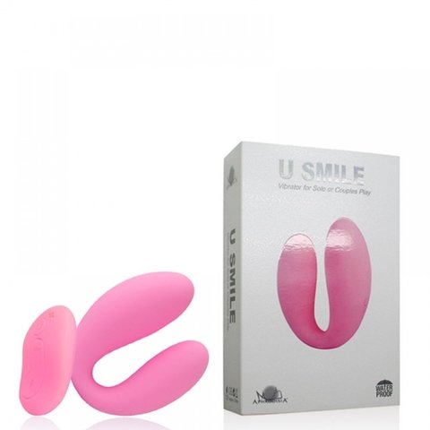 APHRODISIA U SMILE VIBRADOR PARA CASAL RECARREGÁVEL COM 10 MODOS DE VIBRAÇÃO E CONTROLE WIRELESS