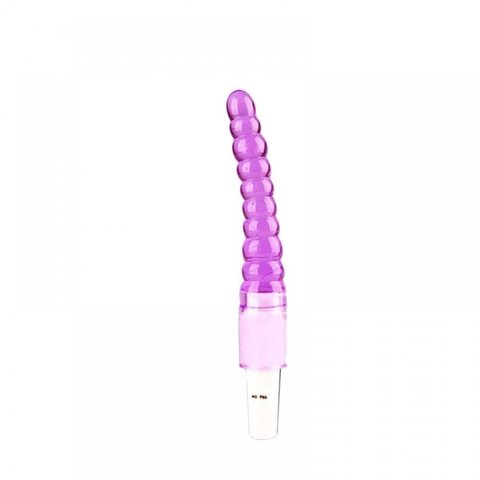 VIBRADOR 21,5X3CM COM CAPA ESCALONADA REMOVÍVEL COR ROXO - CÓD 2363