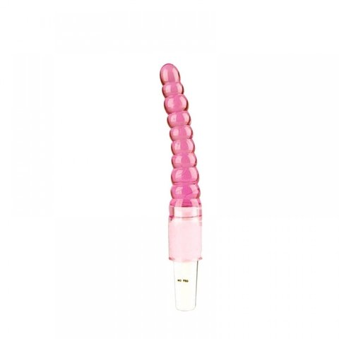 VIBRADOR 21,5X3CM COM CAPA ESCALONADA REMOVÍVEL COR ROSA