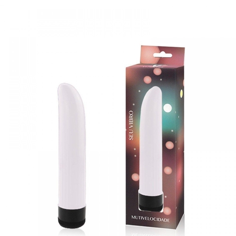 VIBRADOR 13X2,3 PERSONAL COM TEXTURA CANELADA COR BRANCA – CÓD 2377