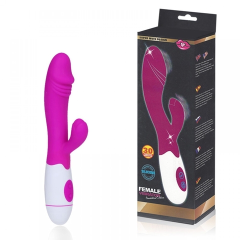 FEMALE VIBRATOR VIBRADOR RECARREGÁVEL COM ESTIMULADOR CLITORIANO E 30 MODOS DE VIBRAÇÃO – CÓD 2378