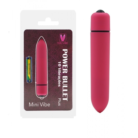 POWER BULLET 8,5X1,5CM COM 10 VIBRAÇÕES COR PINK