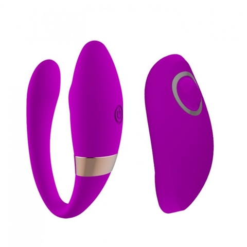 SWAN VIBRATING EGG VIBRADOR PARA CASAL EM SILICONE COR ROXA