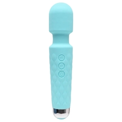 WOMANIZER MASSAGEADOR COM 20 MODOS DE VIBRAÇÃO E CORPO TEXTURIZADO COR AZUL CLARO – CÓD 2538