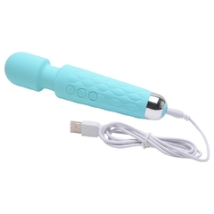 WOMANIZER MASSAGEADOR COM 20 MODOS DE VIBRAÇÃO E CORPO TEXTURIZADO COR AZUL CLARO – CÓD 2538