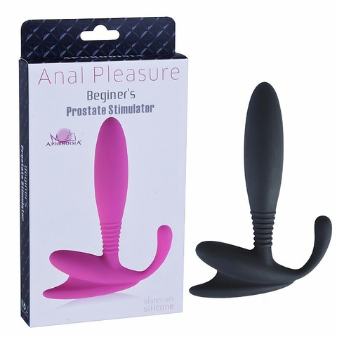 ANAL BEGINERS ESTIMULADOR 9,3X2,3CM DE PRÓSTATA EM SILICONE CIRÚRGICO COR PRETA – CÓD 51231