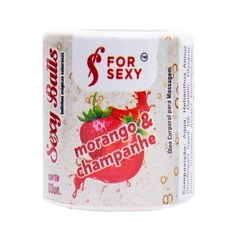 SEXY BALL BOLINHA BEIJÁVEL COM SABOR MORANGO & CHAMPANHE C/03 UN – CÓD 3563