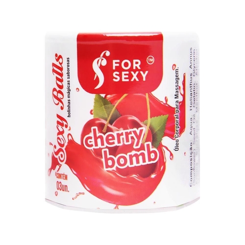 SEXY BALL BOLINHA BEIJÁVEL COM SABOR CHERRY BOMB C/03 UN – CÓD 3565