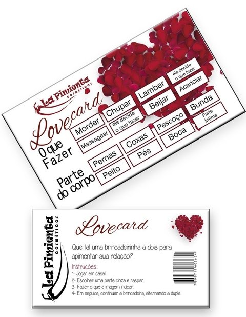 RASPADINHA LOVE CARD - Intenções Picantes SexShop