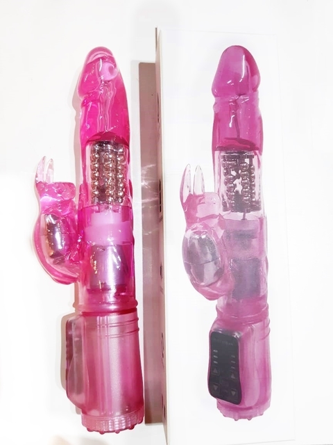 MINI VIBRATION ROD - VIBRADOR ROTATIVO COM ESTIMULADOR CLITORIANO COR ROSA 