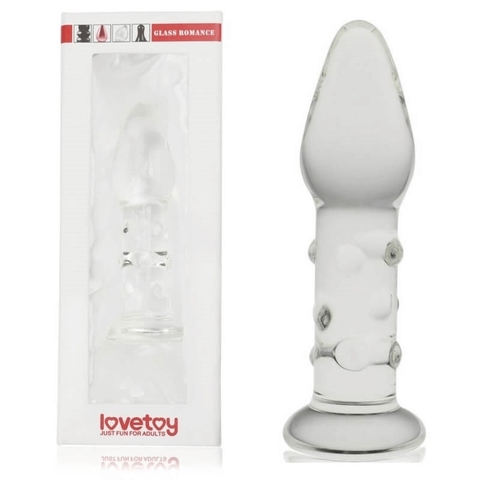 LOVETOY GLASS ROMANCE PLUG ANAL 13,9X4CM EM VIDRO CÔNICO