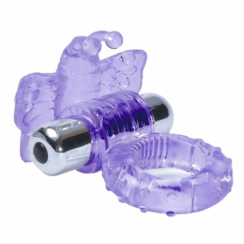 BUTTERFLY VIBRATING COCK RING COR ROXA 