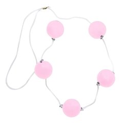 BOLINHAS TAILANDÊS COM 5 BOLAS MÉDIA (Ø 25MM) COR ROSA - CÓD 5475