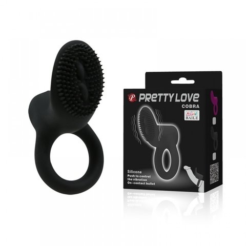 PRETTY LOVE COBRA ANEL PENIANO COM ESTIMULADOR DE CLITÓRIS COM VIBRAÇÃO – CÓD 5566