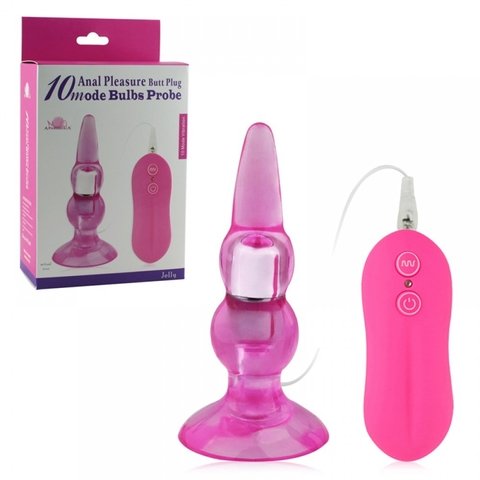 BULBS PROBE PLUG ANAL COM ONDULAÇÕES E 10 MODOS DE VIBRAÇÃO COR ROSA – CÓD 5627