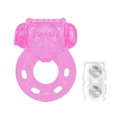 ANEL PENIANO VIBRADOR URSO II COR PINK - CÓD 5638