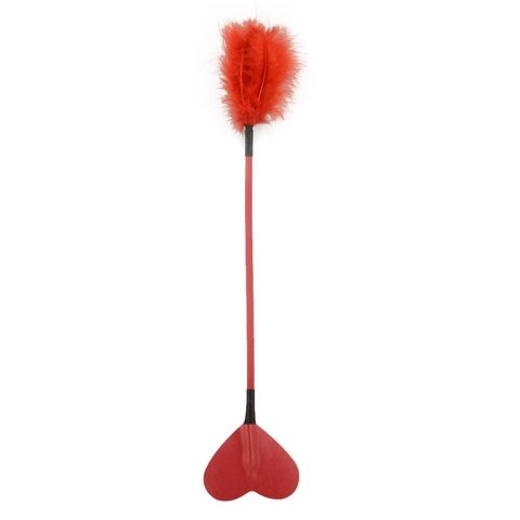 CHIBATA CORAÇÃO COM PLUMAS COR VERMELHA 34CM – CÓD 5704