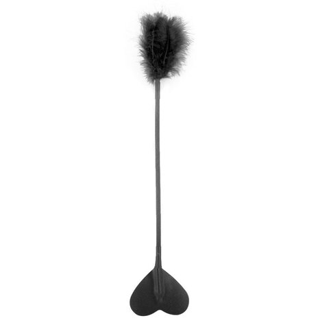 CHIBATA CORAÇÃO COM PLUMAS COR PRETA 34CM – CÓD 5705