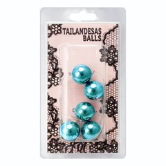 BOLINHA TAILANDESA (Ø 18MM) COM 05 UNIDADES COR METALIZADA COR AZUL – COR 5834