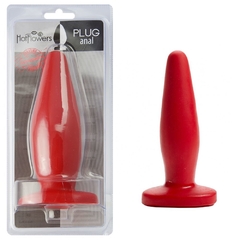 PLUG ANAL MACIÇO 12X3,5CM COR VERMELHO – CÓD 5869