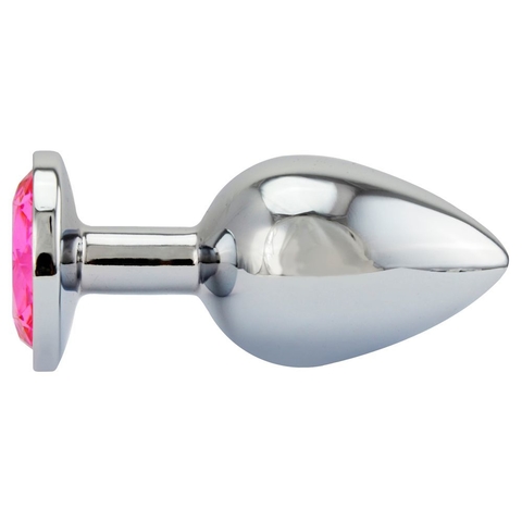 PLUG ANAL METAL 8,2X3,4CM TAMANHO MÉDIO JÓIA COR PINK – CÓD 5923